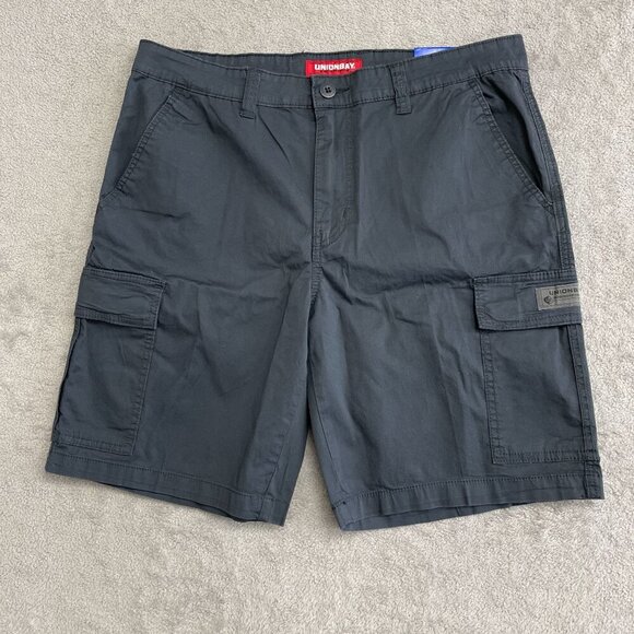 NEW Unionbay Men's Size 36 Cargo Shorts Blue 98% Cotton 2% Spandex - Picture 2 of 7